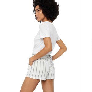 Vero Moda Anna Milo Stripe Noos Linen Blend Shorts
